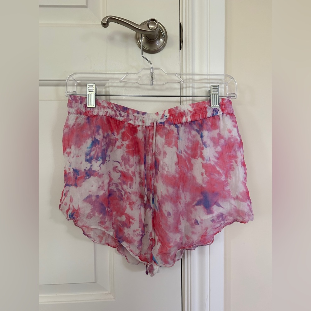 rococo sands pink tie dye float shorts size L (but runs small)